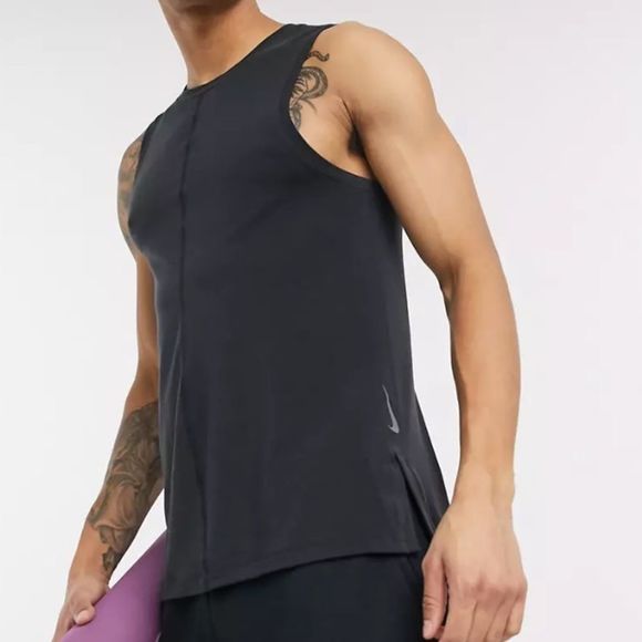 Nike Other - Nike Yoga Dri-Fit Black Sleeveless Center Seam Slim Fit Tank Top